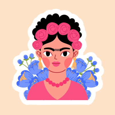 Illustration of a Frida Kahlo