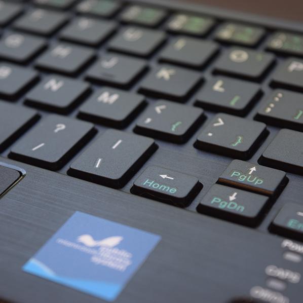 Close up of tablet keyboard